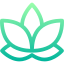 Logo du site représentant un lotus vert